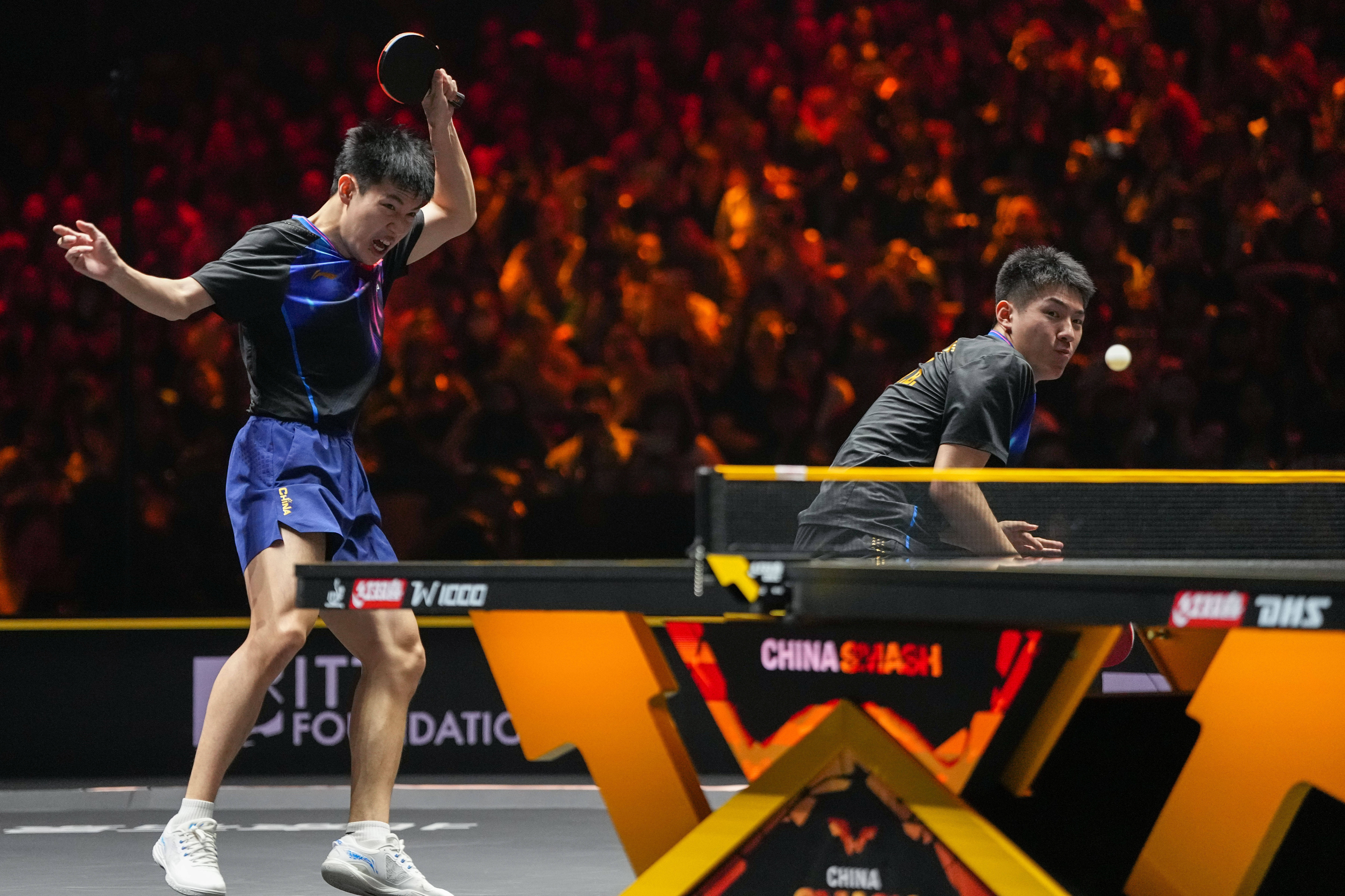 （体育）乒乓球——WTT中國(guó)大(dà)满贯赛：王楚(chǔ)钦/林诗栋晋级男双决赛
